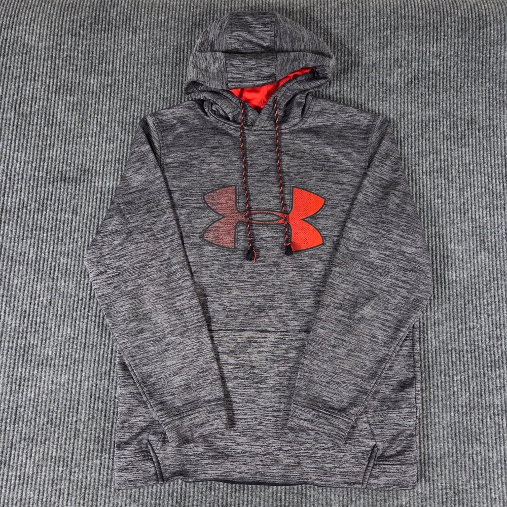 Under Armour Coldgear Mens Gray Hoodie Loose Fit Size M